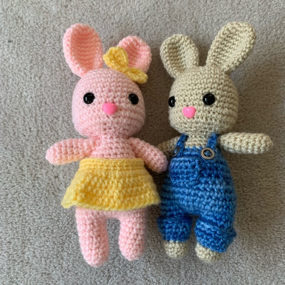 FUND RAISE- 2 bunnies - kid’s all hand crocheted project - Picture 3 of 10